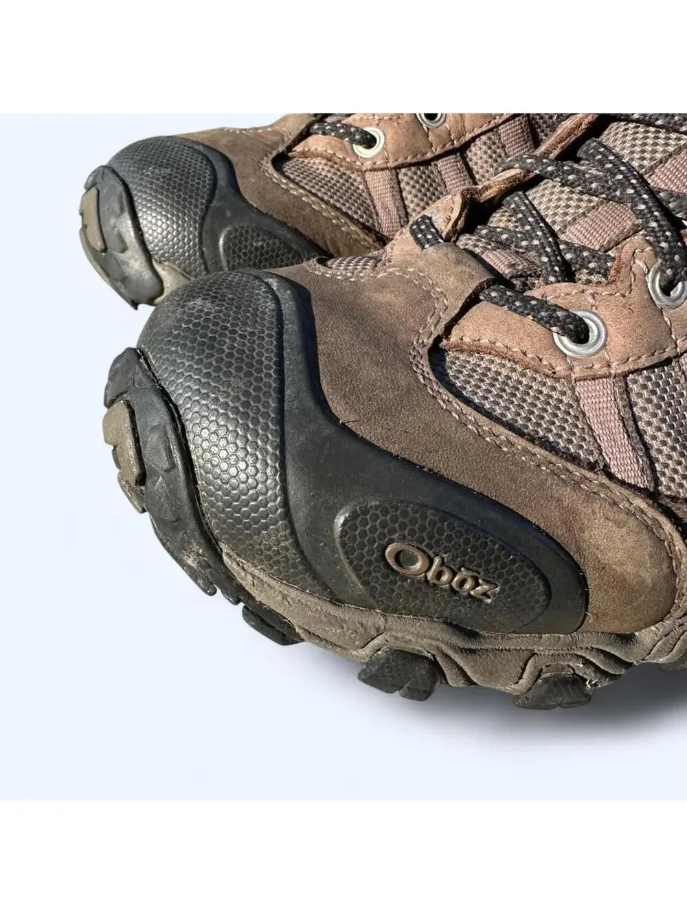 Oboz Men’s 9W Wide B-DRY Waterproof Hiking Shoes Brown Leather